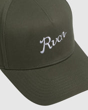 Load image into Gallery viewer, RVCA Alley Script Pinched Snapback - Jade
