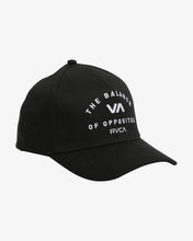 Load image into Gallery viewer, RVCA VA Arch Pinched Snapback - RVCA Black
