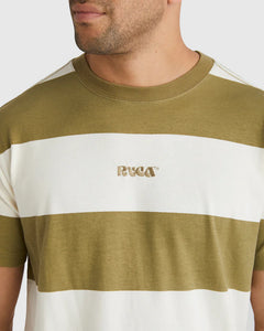 RVCA Spring Hit Stripe T-Shirt - Herb