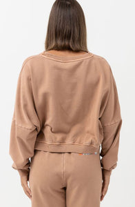 Rhythm Stacked Slouch Fleece - Caramel