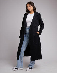 All About Eve Emerson Trench Coat - Black
