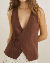 Load image into Gallery viewer, Rhythm Venice Wrap Vest - Chocolate
