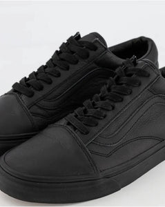 Vans Old Skool Leather Shoe - Black/Black