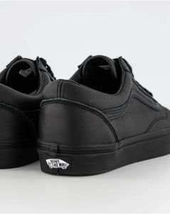 Vans Old Skool Leather Shoe - Black/Black