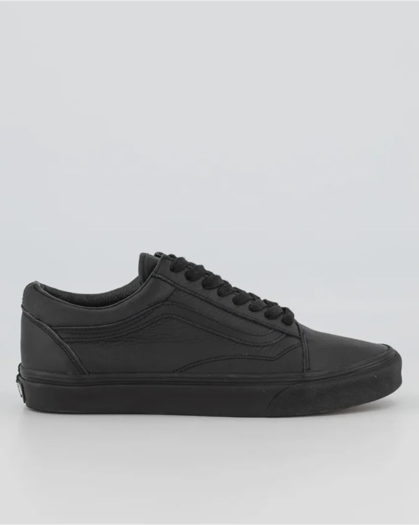 Vans Old Skool Leather Shoe - Leather Black