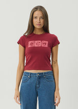 Load image into Gallery viewer, Afends Zephyr Baby Tee - Burgundy
