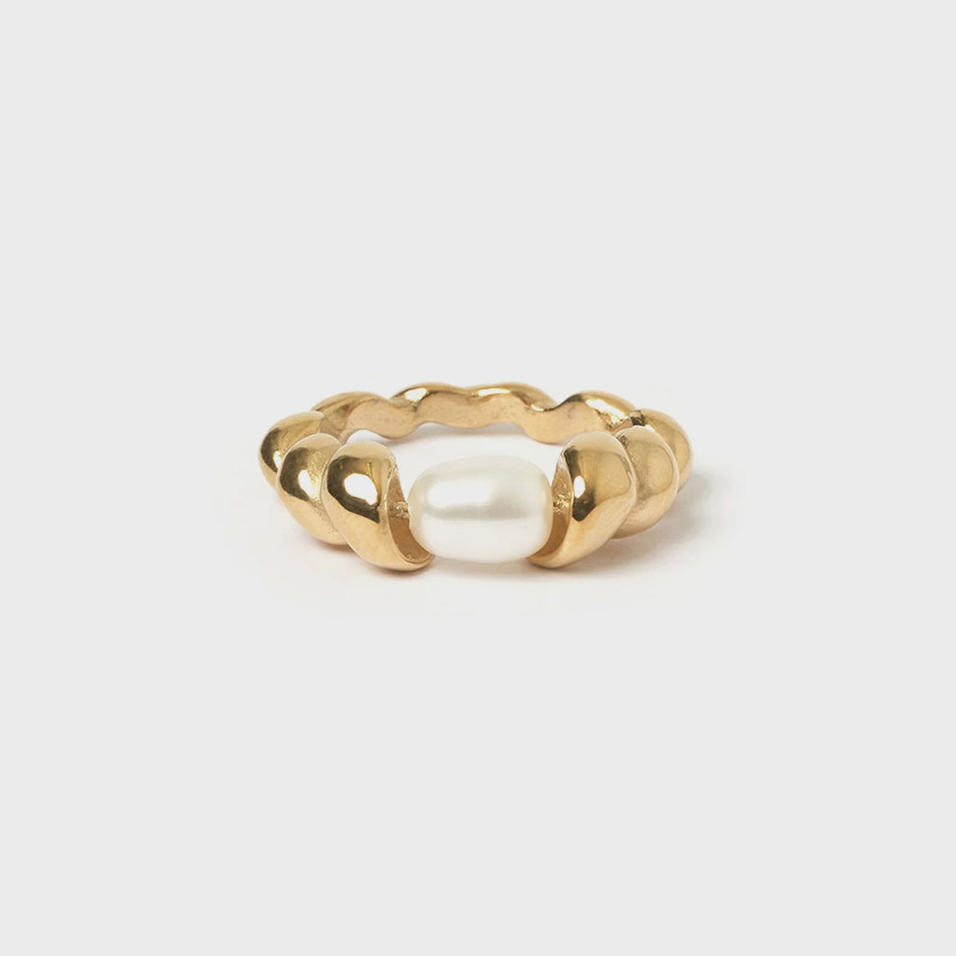 Arms Of Eve Riviera Gold and Pearl Ring