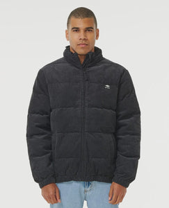 Rip Curl Rincon Cord Puffer Jacket - Washed Black