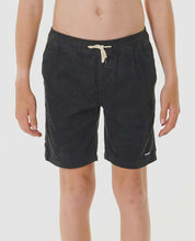 Load image into Gallery viewer, Rip Curl Youth Surf Revival Cord Volley Short - Washed Black
