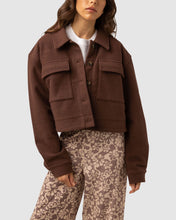 Load image into Gallery viewer, Rhythm Dylan Cropped Shacket - Chocolate
