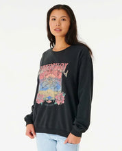 Load image into Gallery viewer, Rip Curl Barrelled Relaxed Crew - Washed Black
