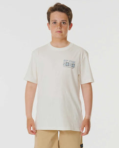 Rip Curl Pure Surf Searching Tee (8-16) - Bone