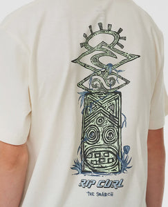 Rip Curl Youth Shred Rock Temple Tee - Bone