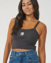 Load image into Gallery viewer, Rip Curl Flourish Ribbed Tank - Washed Black
