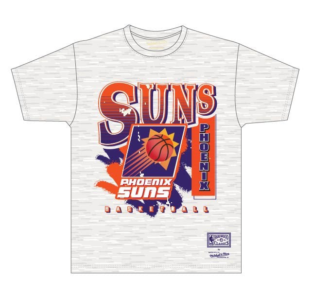 Mitchell & Ness Brush Off Suns Tee - White Marle