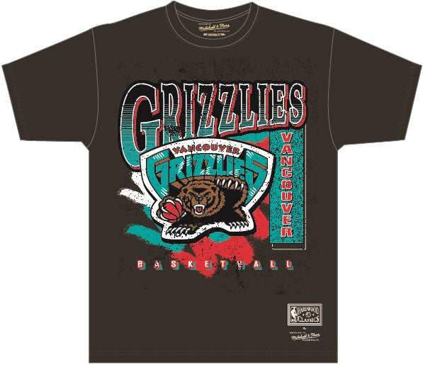 Mitchell & Ness Brush Off Grizzlies Tee - Faded Black