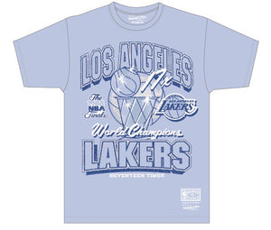 Mitchell & Ness Los Angeles Lakers Arch Logo Tee - Baby Blue