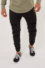 Load image into Gallery viewer, Kiss Chacey Hydra Denim Jogger Pant - Jet Black
