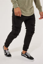 Load image into Gallery viewer, Kiss Chacey Hydra Denim Jogger Pant - Jet Black
