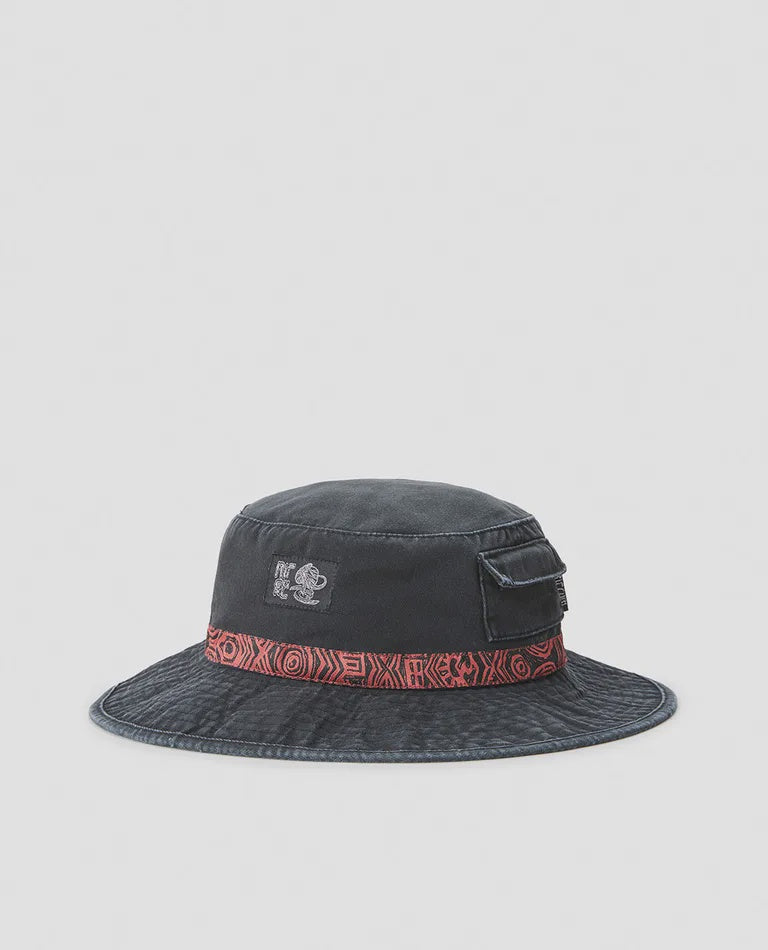 Rip Curl Solid Rock Wide Brim Hat - Black