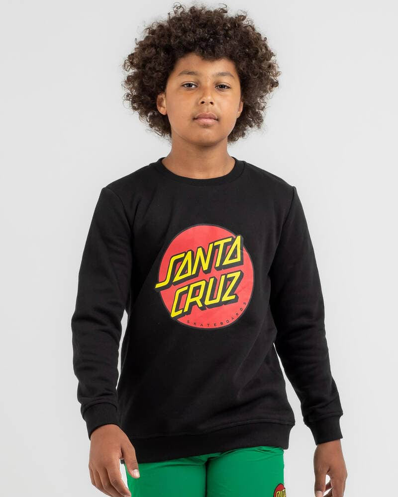 Santa Cruz Youth Classic Dot Front Sweater - Black