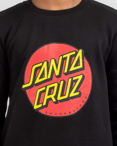 Santa Cruz Youth Classic Dot Front Sweater - Black