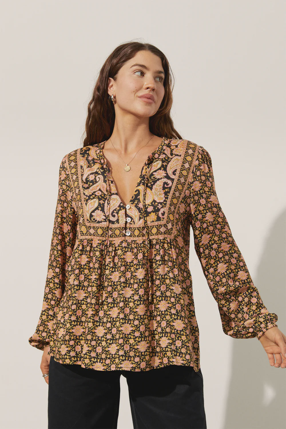 619 Rnhem Arnhem Oman Blouse - Midnight – Arnold's