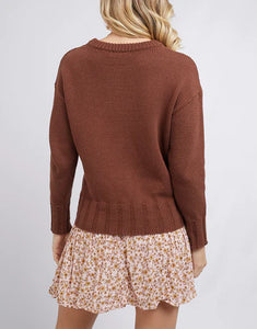 All About Eve Bonnie Knit Crew - Brown