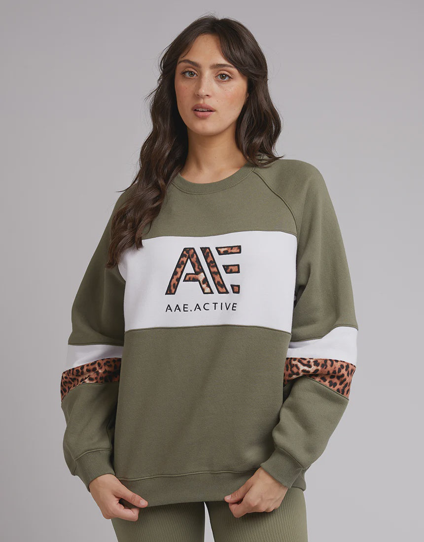 All About Eve Jordan Panelled Crew - Khaki