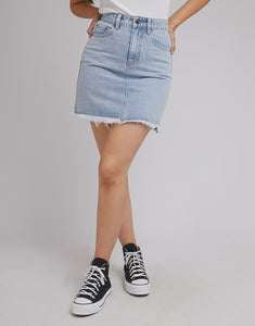 All About Eve Ray Mini Skirt - Light Blue
