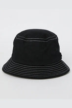 Load image into Gallery viewer, Stussy Contrast Top Stitch Bucket Hat - Black
