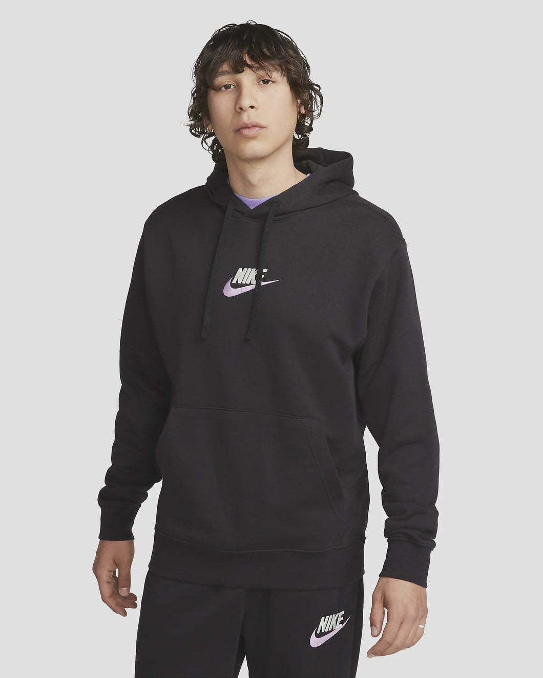 Nike Club French Terry Pullover Hoodie - Black/Black