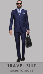 Savile Row ABRAM D6-COBALT Navy Suit