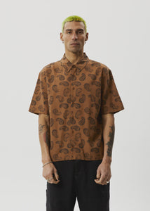 Afends Tradition Paisley Short Sleeve Shirt - Toffee