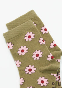 Afends Flower Hemp Socks - Olive