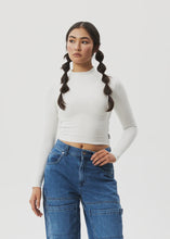 Load image into Gallery viewer, Afends Iconic Organic Long Sleeve Rib Top - White
