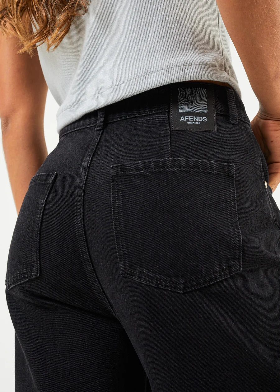 Afends Shelby Organic Denim Wide Leg Jean Washed Black Arnold s