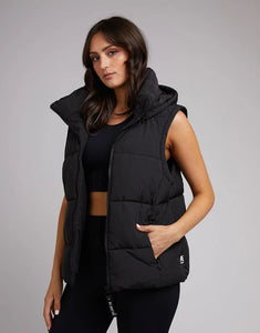 All About Eve Active Remi Luxe Puffer Vest - Black