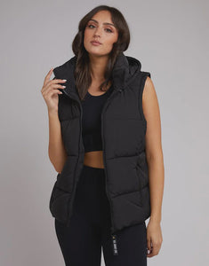 All About Eve Active Remi Luxe Puffer Vest - Black