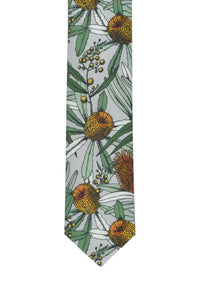 Peggy And Finn Banksia Grey Cotton Tie