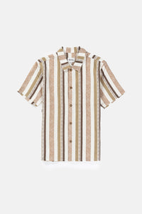 Rhythm Paisley Stripe SS Shirt - Desert Sage