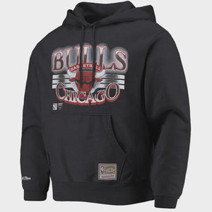 Mitchell & Ness Bulls Glow Arch Hoodie - Faded Black