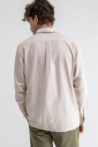 Rhythm Men's Classic Linen L/S Shirt - Sand