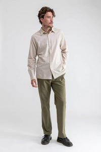 Rhythm Men's Classic Linen L/S Shirt - Sand