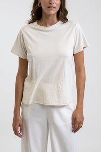 Rhythm Ladies Classic Boyfriend Tee - White