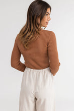 Load image into Gallery viewer, Rhythm Classic Knit Long Sleeve Top - Cinnamon
