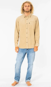 Rip Curl State Cord L/S Shirt - Khaki