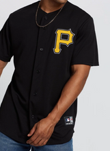 Load image into Gallery viewer, Majestic MLB Replica Pirates Jersey - Standard Black
