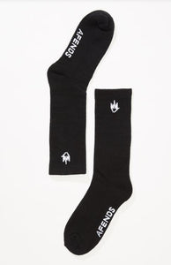 Afends Flame 3 Pack Socks - Black