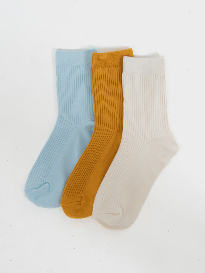 Thrills Sol 3 Pack Sock - Angel Falls/Power Gold/Heritage White